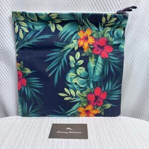 TOMMY BAHAMA Clutch‎ Make Up Bag Vintage Hawaiian Hibiscus (D481)